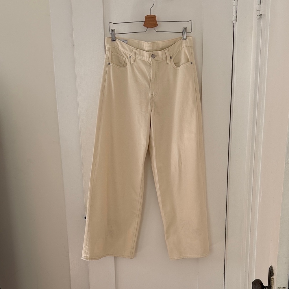 Gap Wide Leg Jeans in Cream — Women's Flare & Wide Leg
